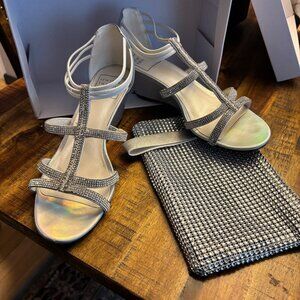 Dress Wedge shoes and clutch